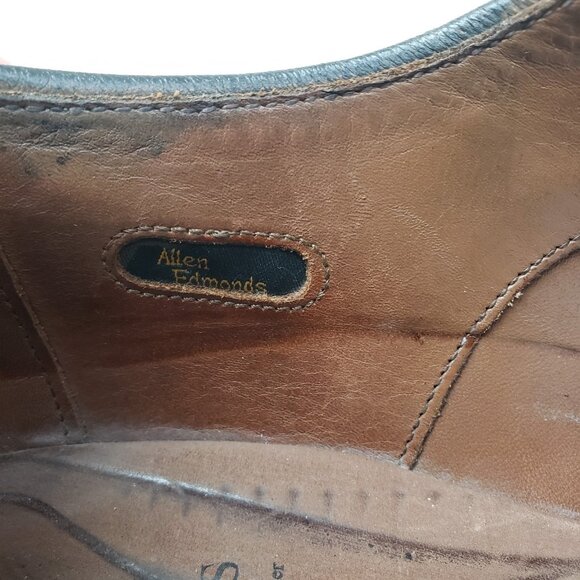 Allen Edmonds McAllister Wingtip Oxford Shoe Mens 12 EEE Brown Leather Dress - Picture 15 of 16